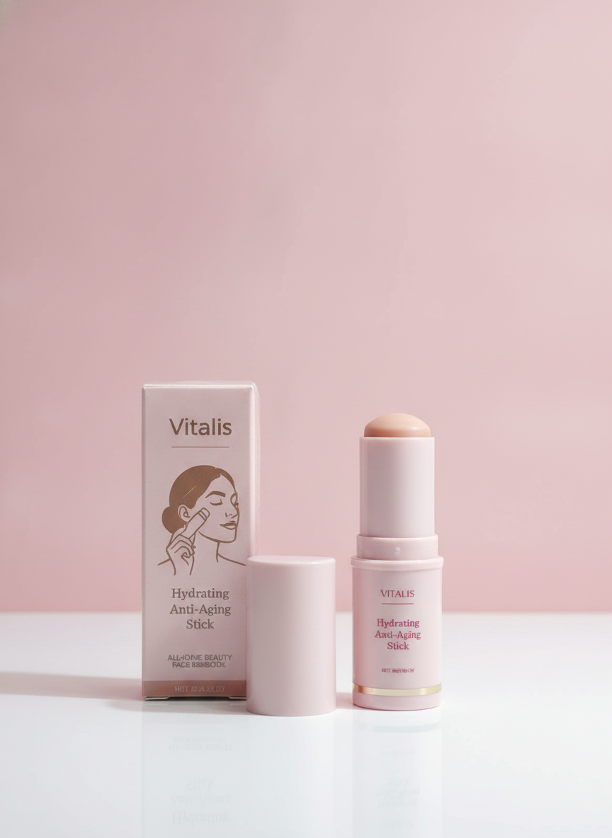 Caja y stick del balsamo antiedad Vitalis